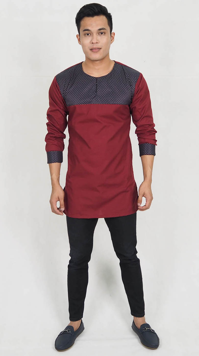 SW5189 Men's Slim Top Maroon