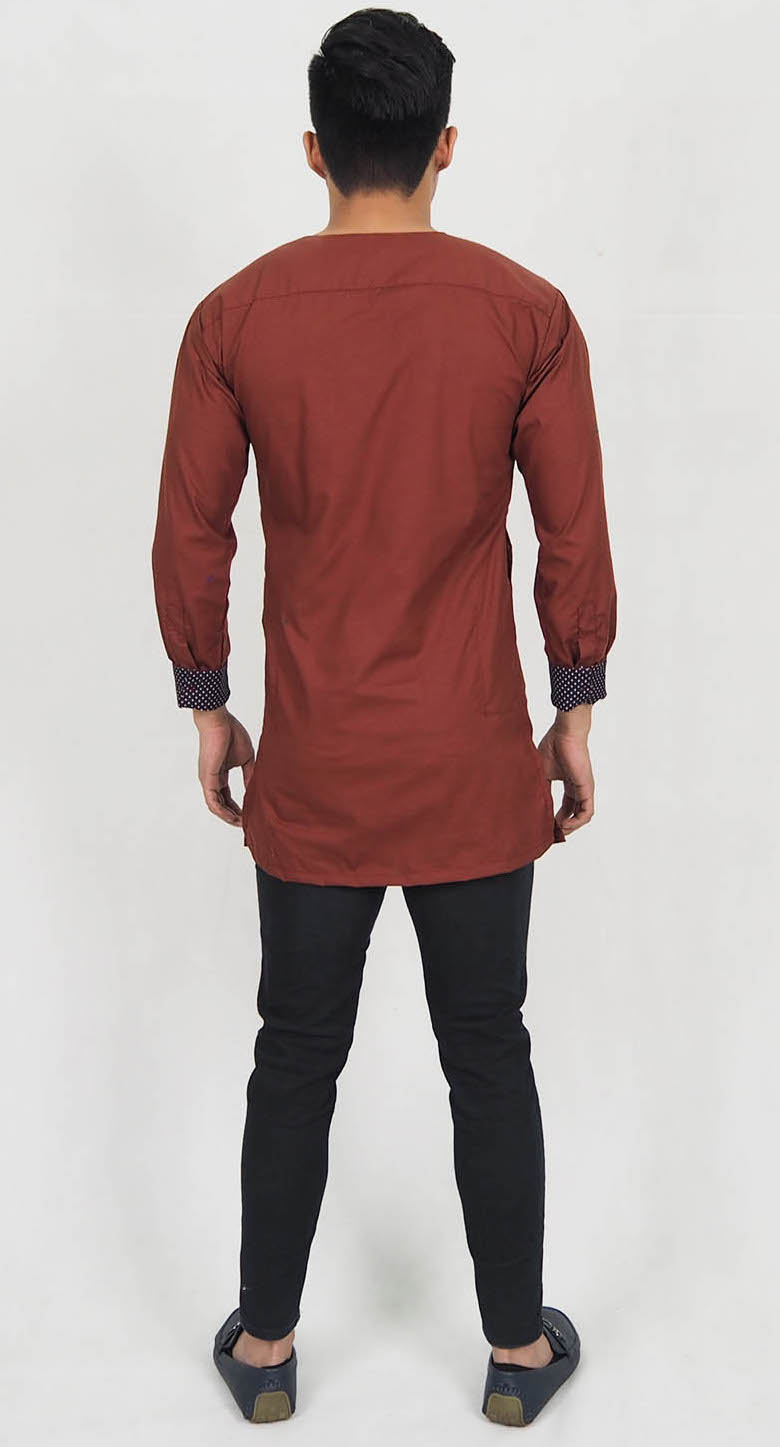 SW5190 Men's Slim Top (Plus Size) Dark Brown