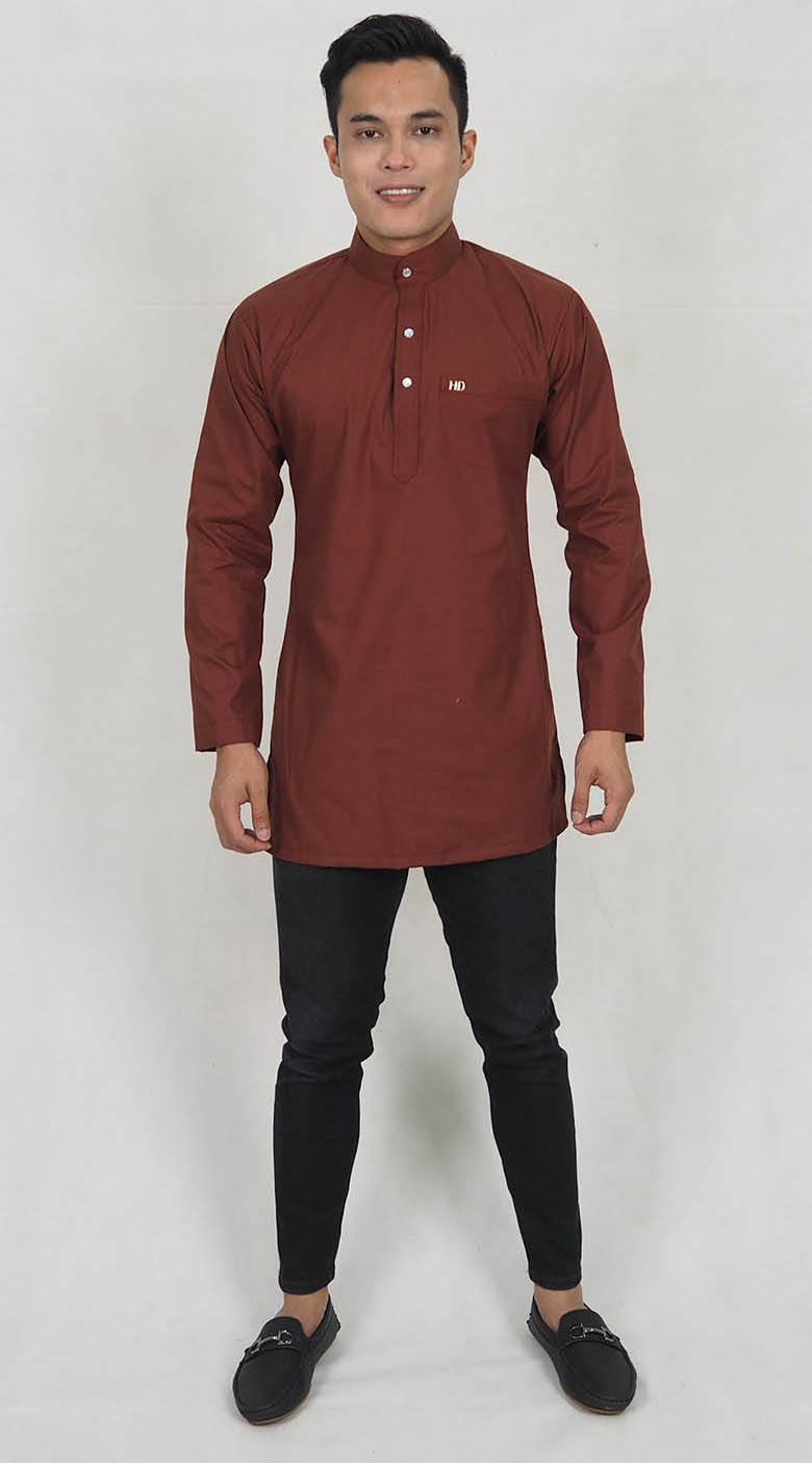 SW5194 Men's Top (Plus Size) Dark Brown
