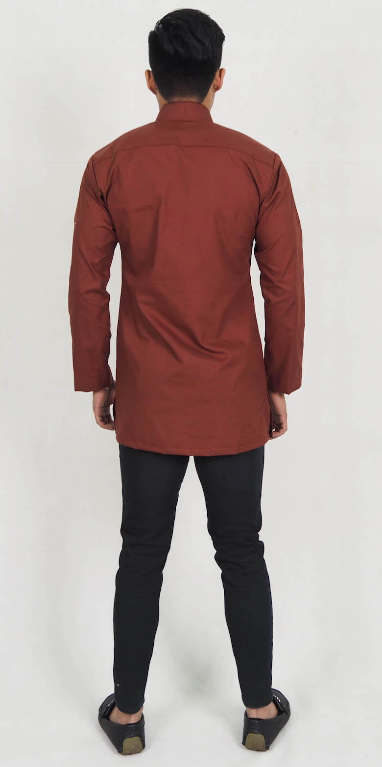 SW5194 Men's Top (Plus Size) Dark Brown
