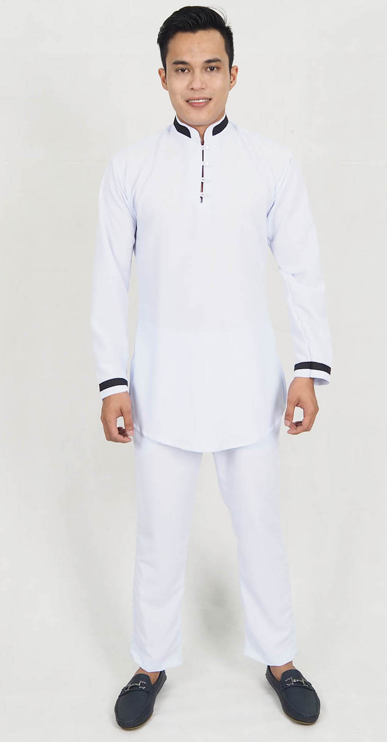 SW5195 Baju Melayu Set White