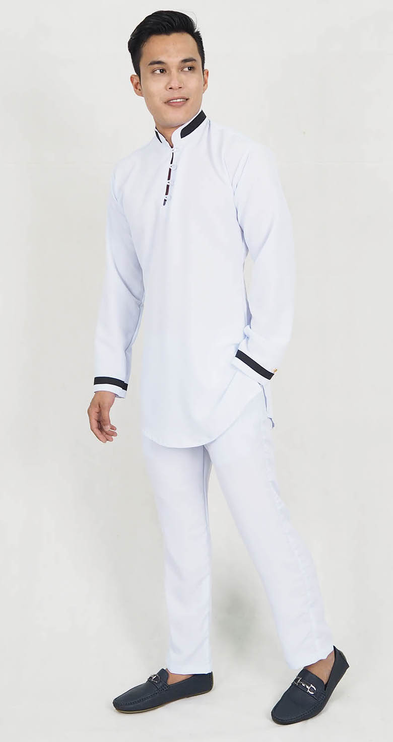 SW5195 Baju Melayu Set White