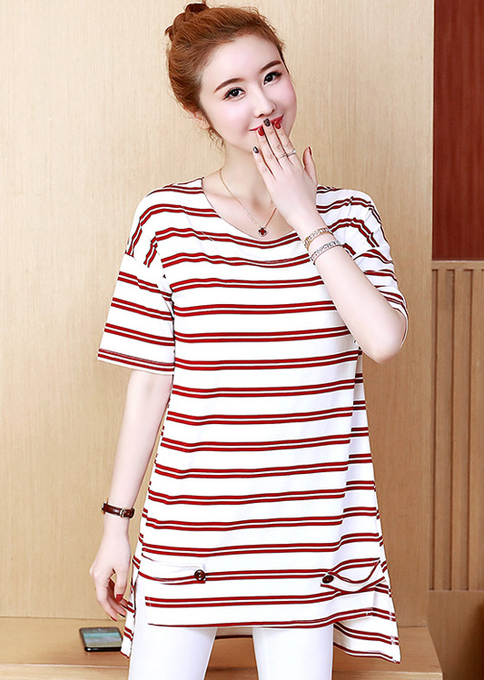 ZL805 Casual Top Red