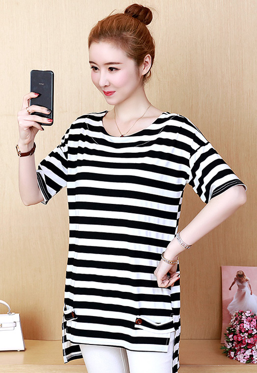 ZL805 Casual Top Stripe