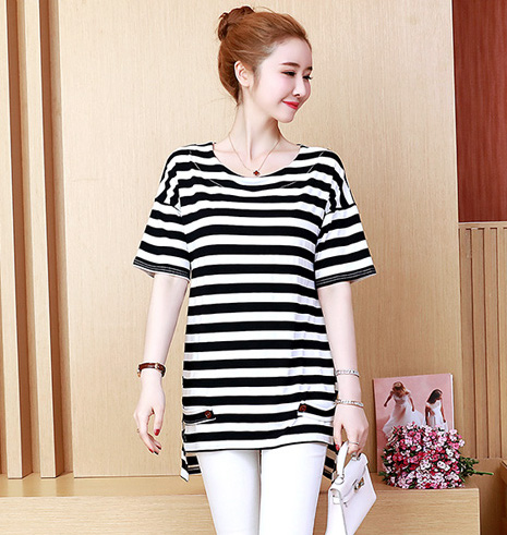 ZL805 Casual Top Stripe