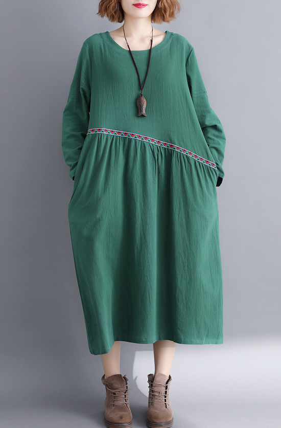 ZL807 Casual Dress Green