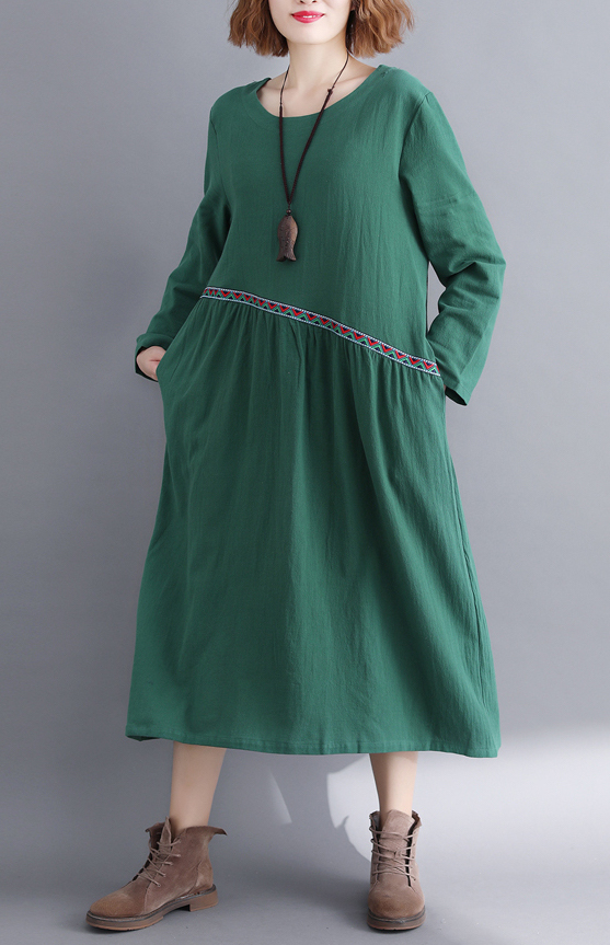 ZL807 Casual Dress Green