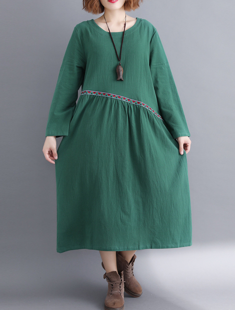 ZL807 Casual Dress Green