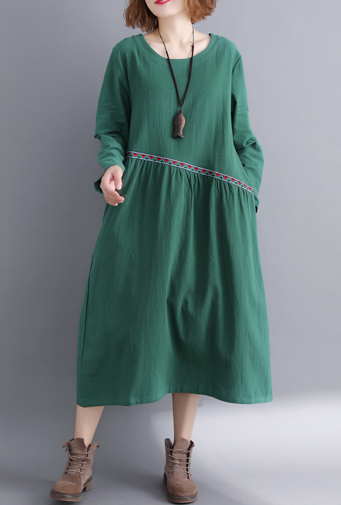 ZL807 Casual Dress Green