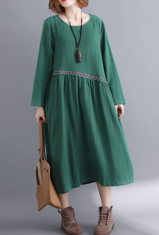 ZL807 Casual Dress Green