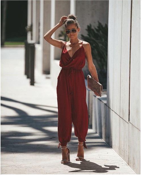 ZL815 Fashion Jumpsuit Red