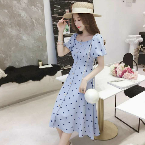 ZL817 Charming Dress Blue