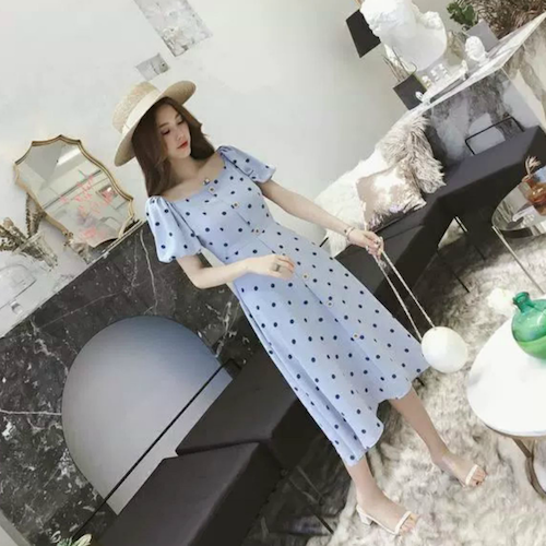 ZL817 Charming Dress Blue