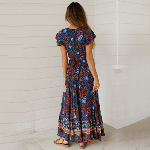 ZL823 Bohemia Dress Navy