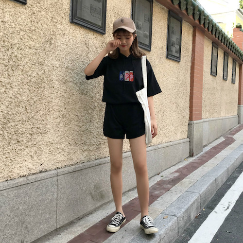 ZL824 Sport Top & Pant Set Black