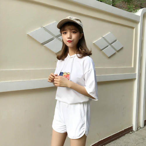 ZL824 Sport Top & Pant Set White