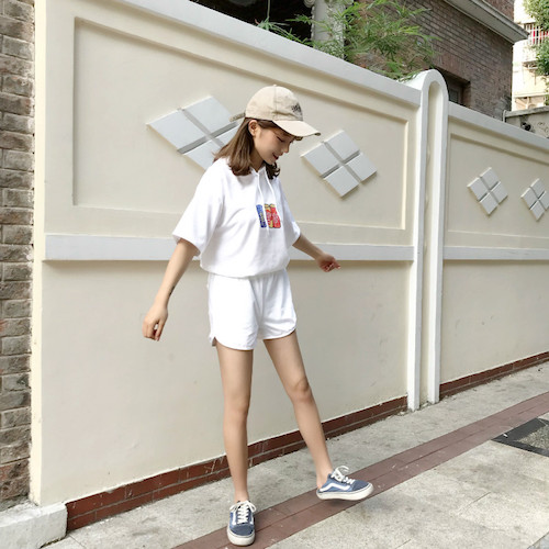 ZL824 Sport Top & Pant Set White
