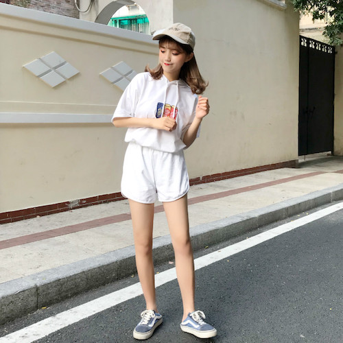 ZL824 Sport Top & Pant Set White