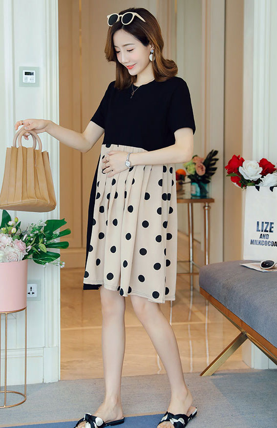 ZL833 Stylish Maternity Dress As Pic