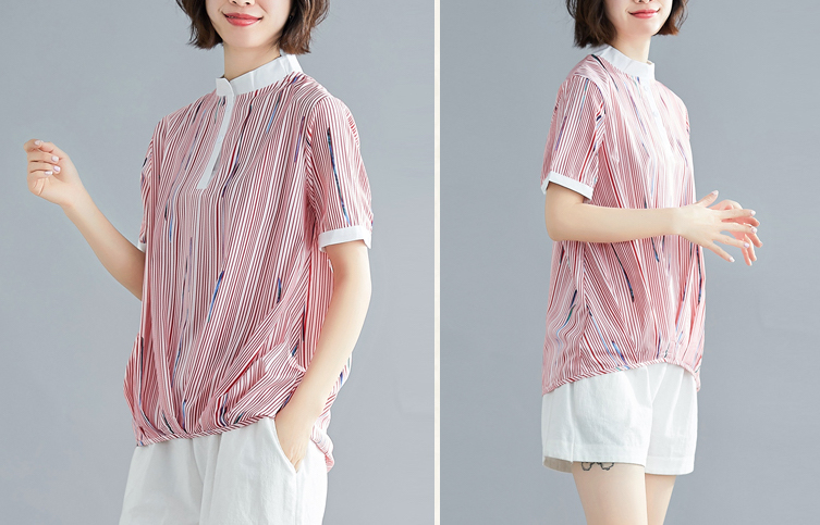 ZL839 Casual Top Red