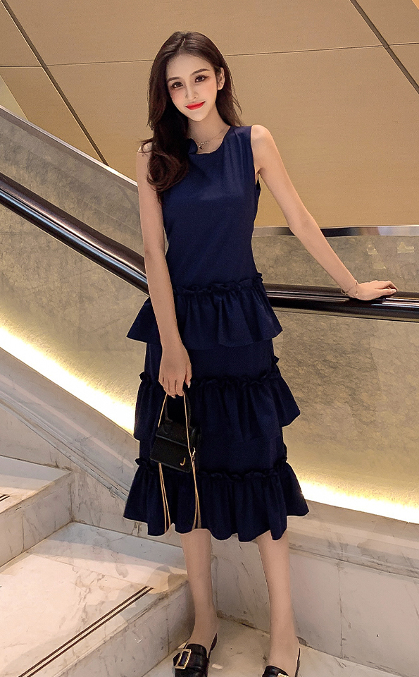 ZL842 Fashion Dress Navy