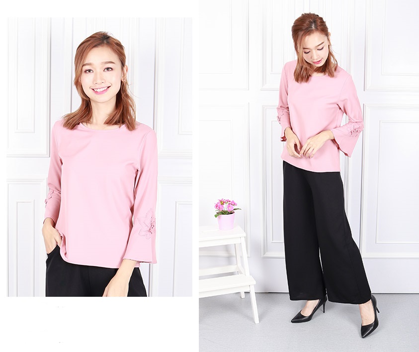 QA-600 BASIC WOMEN'S TOP PINK