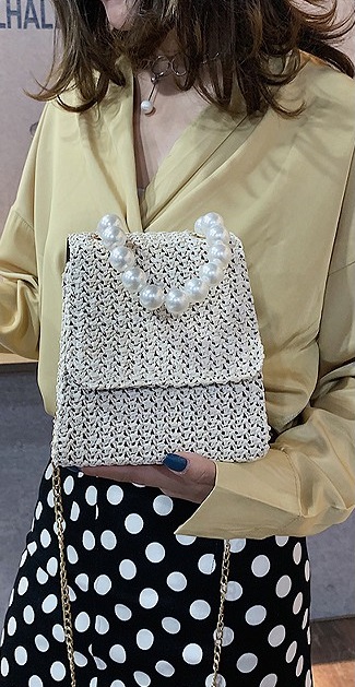 KW80429 Casual Pearl Women's Bag Cream