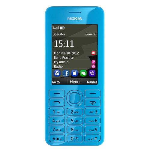 (BLUE)Nokia 206 DUAL SIM IMPORT REFURBISHED(Ready Stock)