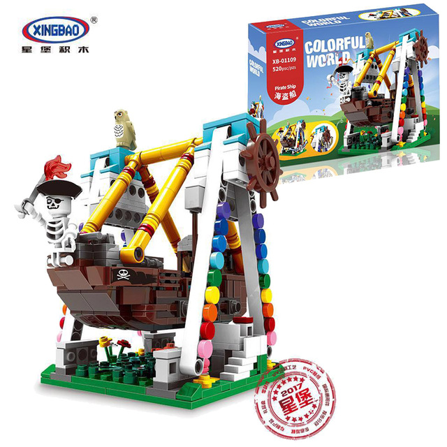(Pirate Ship)星堡积木 XINGBAO Assembled Building Blocks Toys