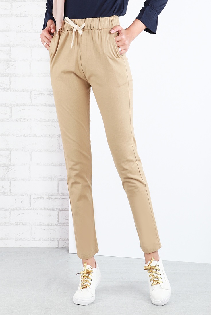 QA-639 CASUAL WOMEN'S TROUSERS KHAKI