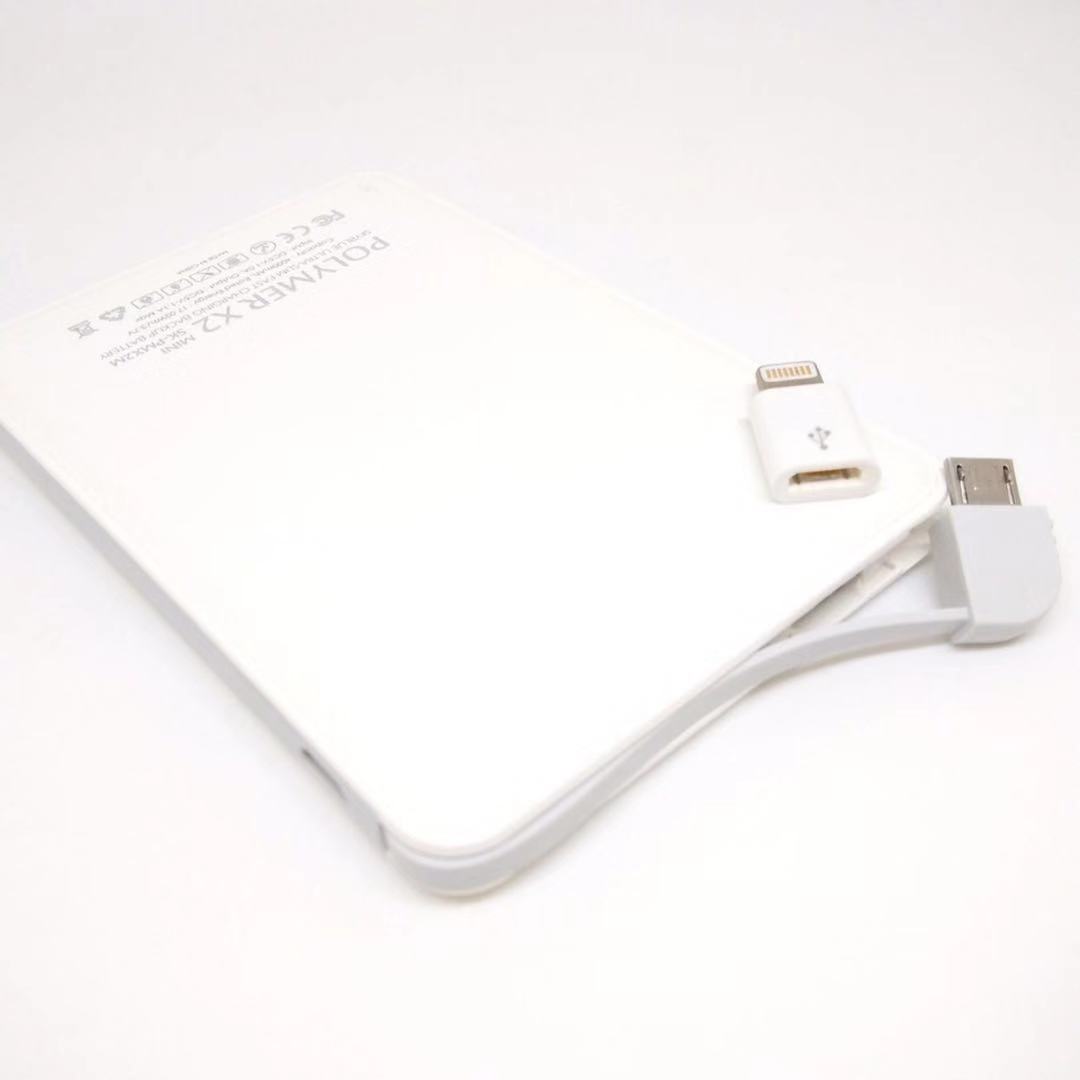 (WHITE)SKYBLUE POWERBANK POLYMER X2 MINI 4000mAh (READY STOCK)