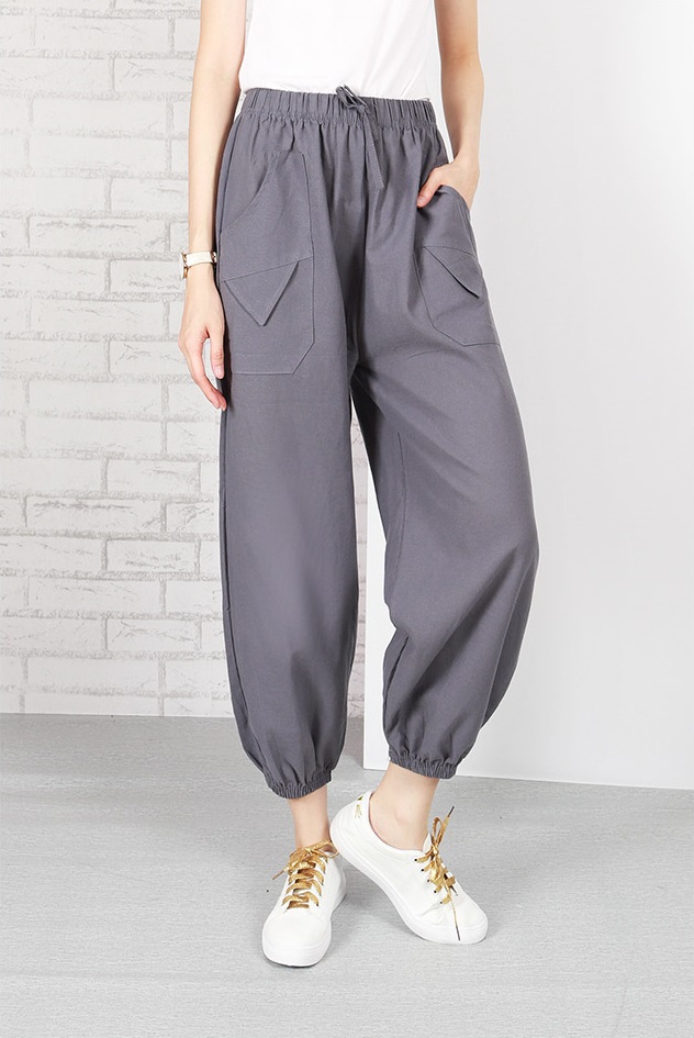 QA-637 KOREAN FASHION PANTS GREY