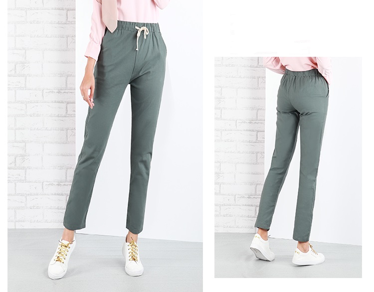 QA-639 CASUAL WOMEN'S TROUSERS GREEN