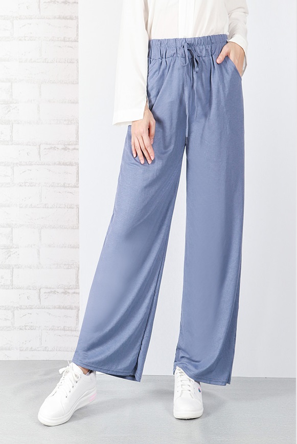 QA-649 FLATTERING WOMEN'S PANTS BLUE