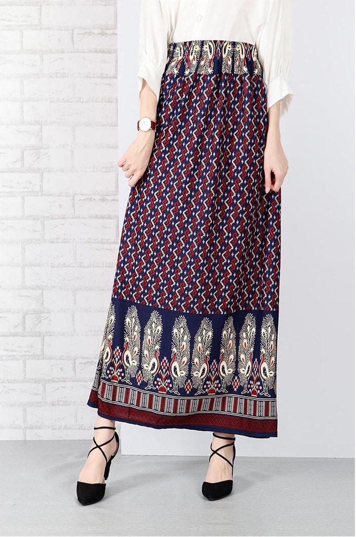 QA-651 PRINTED MAXI SKIRT 02