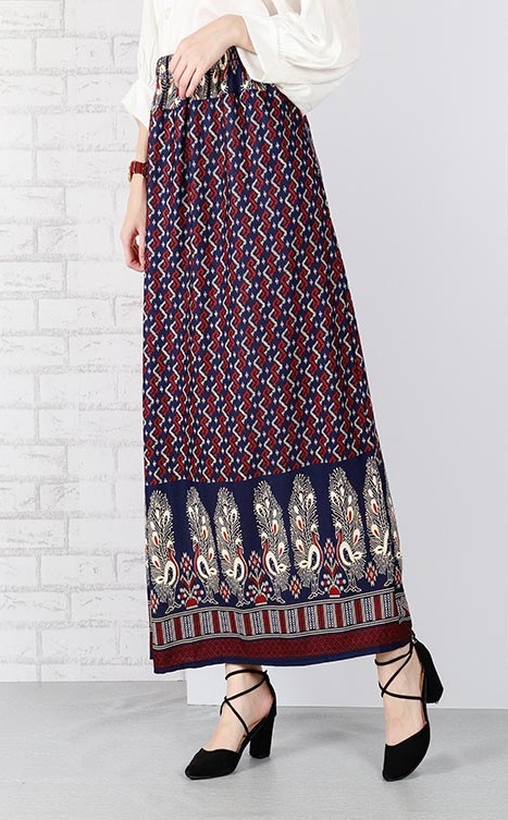 QA-651 PRINTED MAXI SKIRT 02