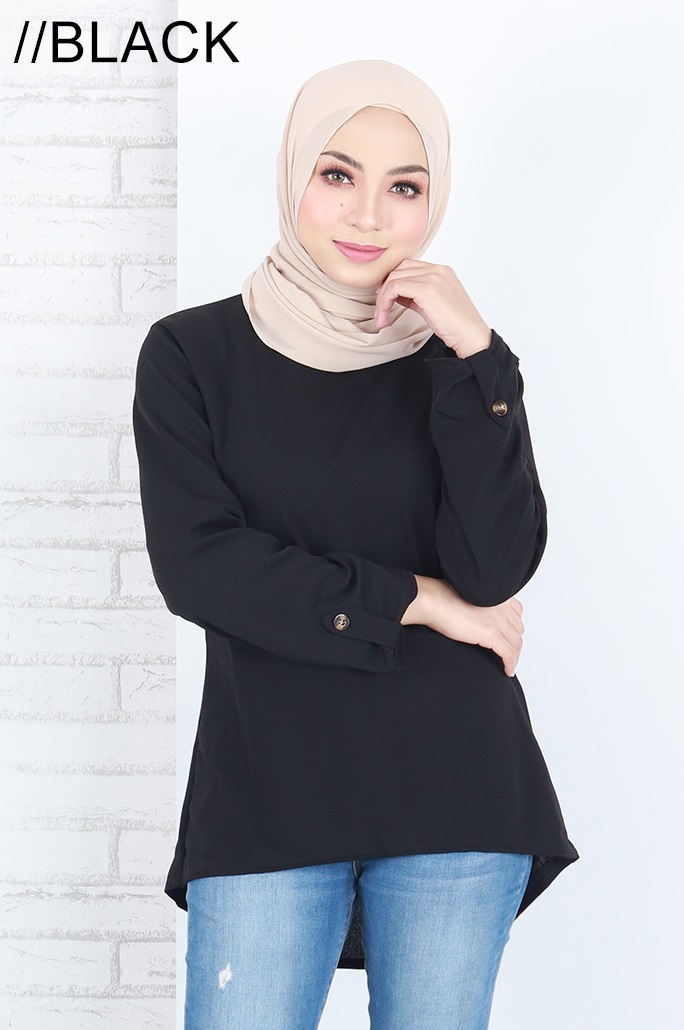 QA-657 MODERN STYLISH BLOUSE BLACK