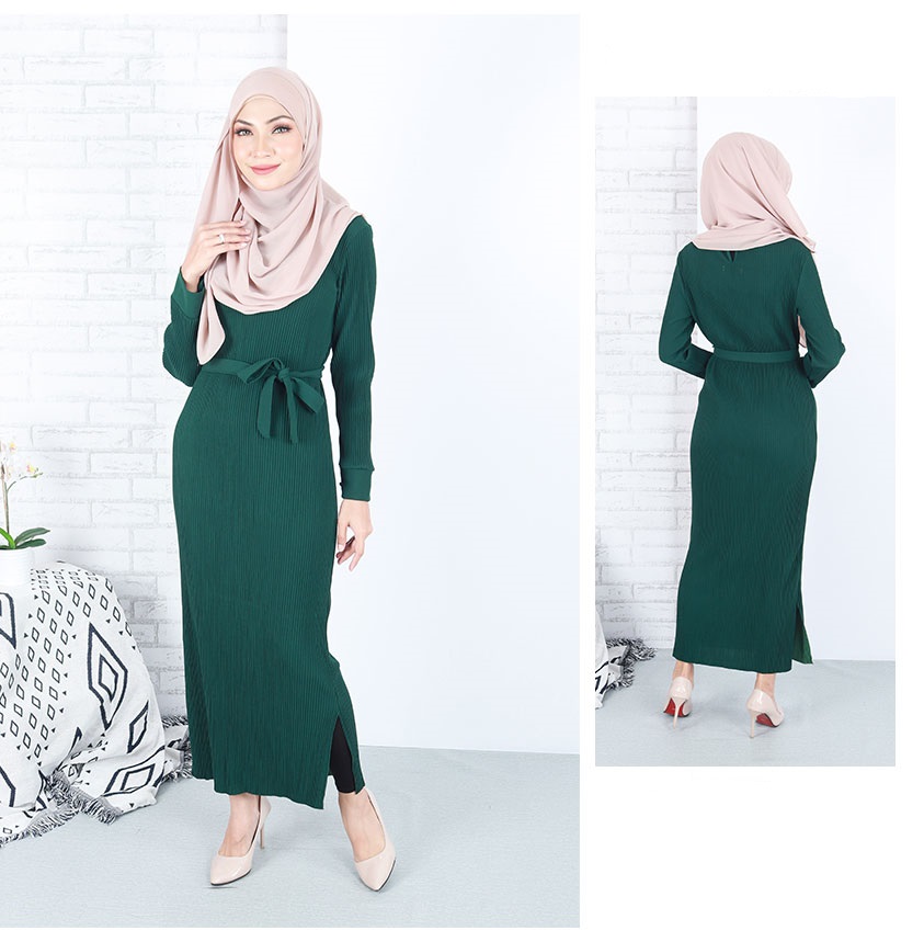 QA-661 MODERN SLIM DRESS GREEN