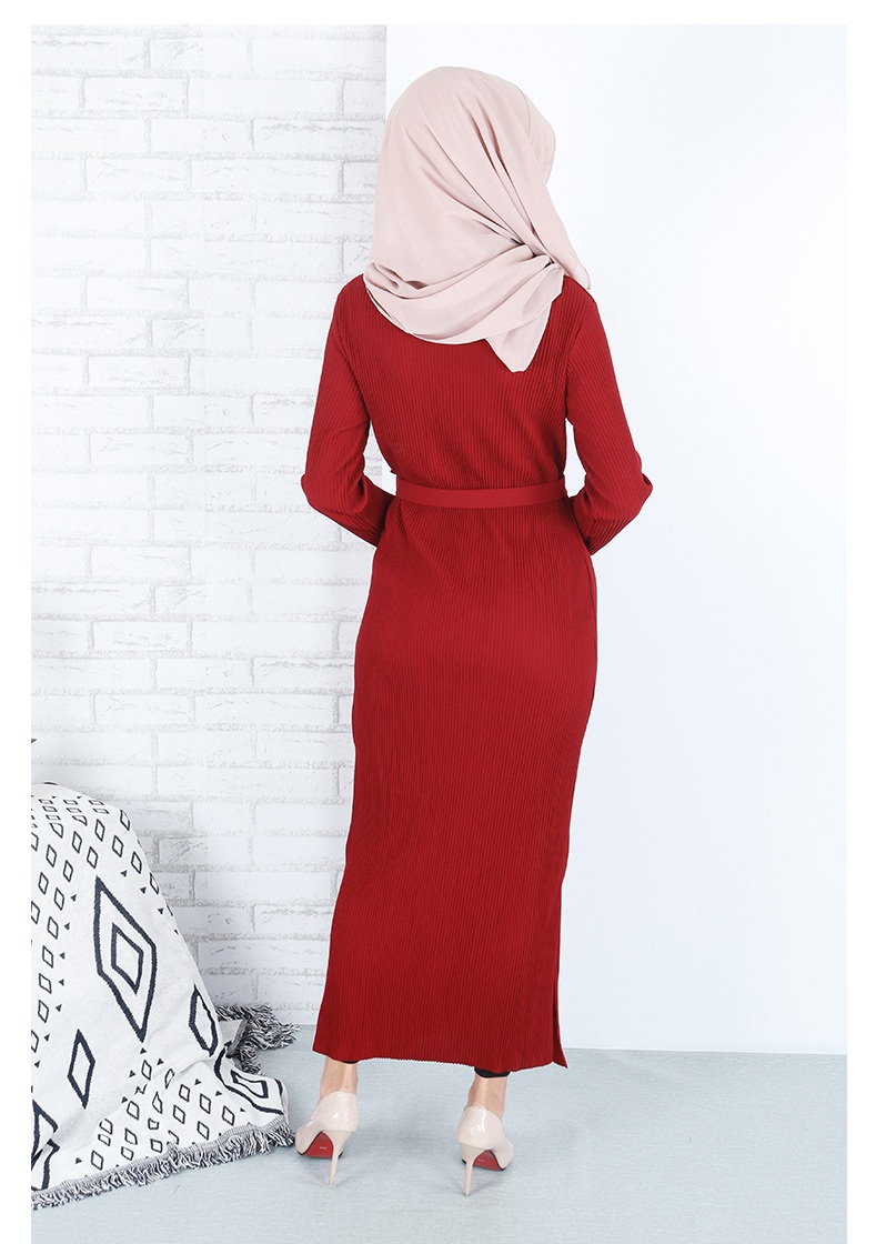 QA-661 MODERN SLIM DRESS MAROON