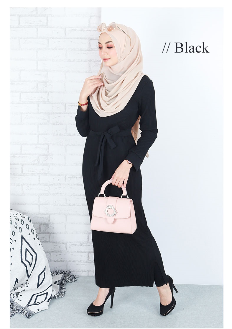 QA-661 MODERN SLIM DRESS BLACK