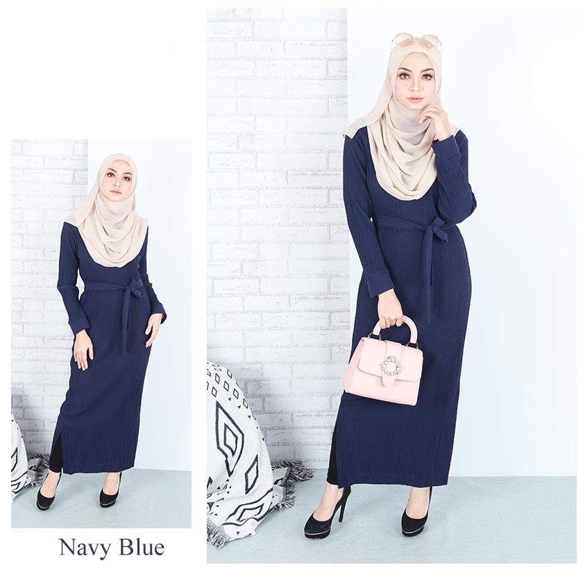QA-661 MODERN SLIM DRESS NAVY BLUE