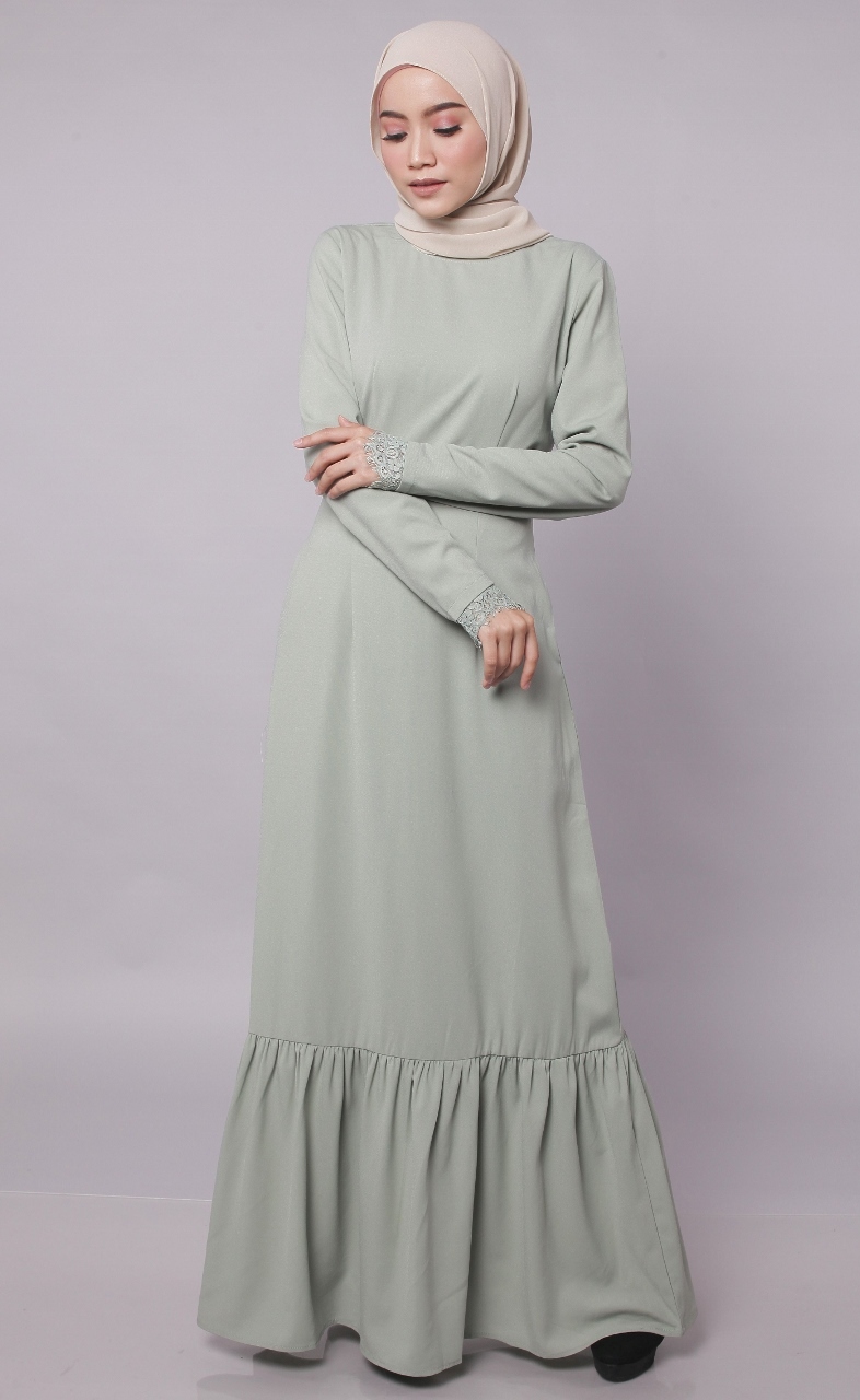 BM71145 LOVELY MUSLIMAH DRESS MINT