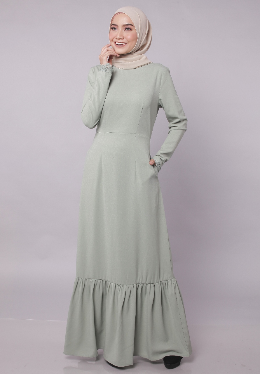 BM71145 LOVELY MUSLIMAH DRESS MINT