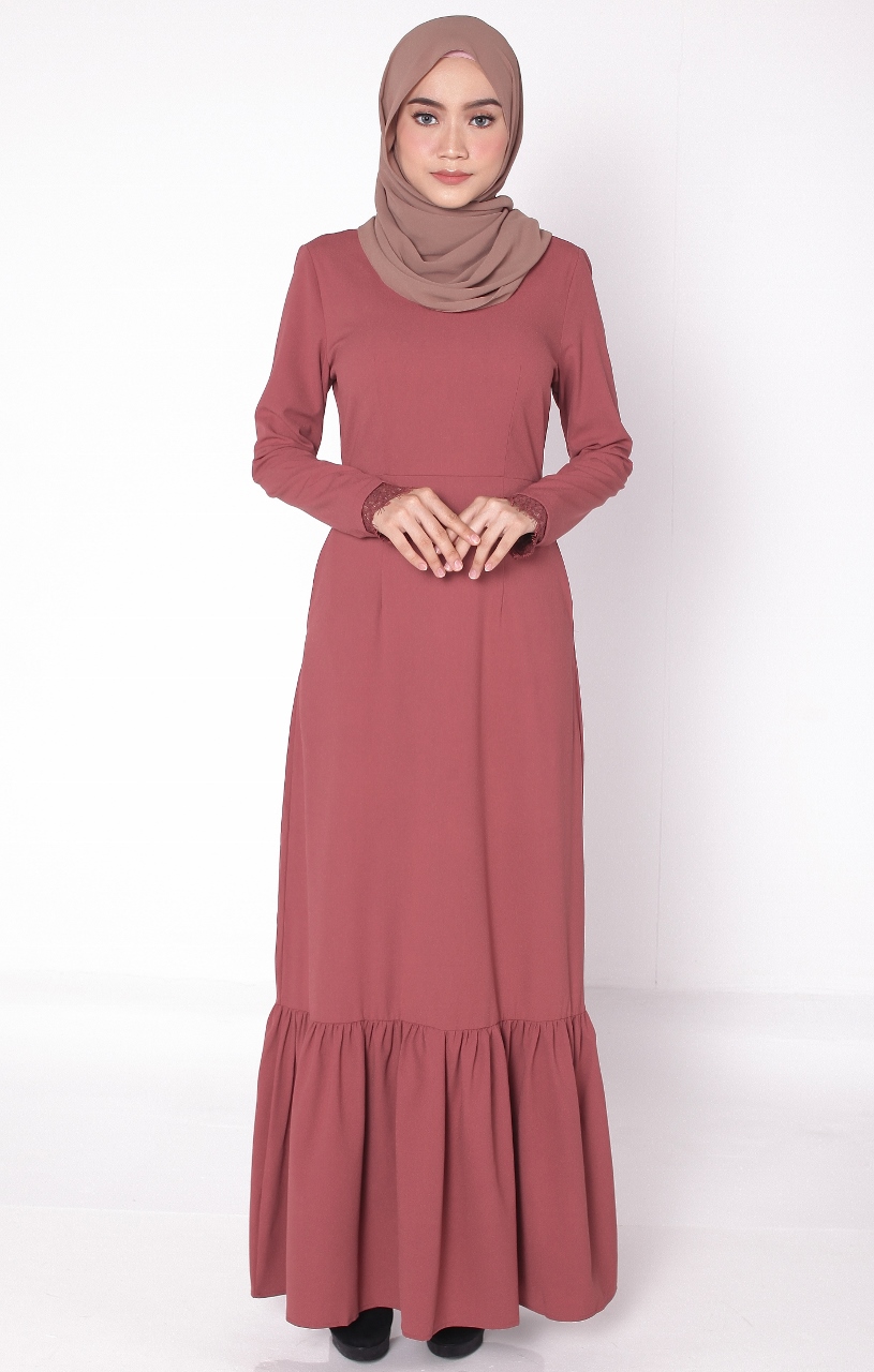 BM71145 LOVELY MUSLIMAH DRESS ROSE