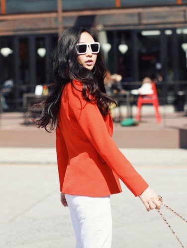 BM71149 Stylish Blazer Orange