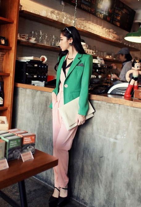 BM71149 Stylish Blazer Green