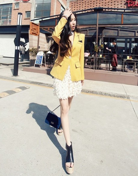 BM71149 Stylish Blazer Mustard