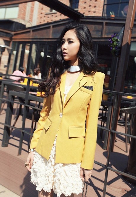 BM71149 Stylish Blazer Mustard