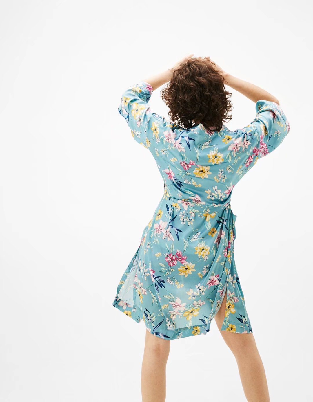 BM71150 Casual Floral Cardigan Blue