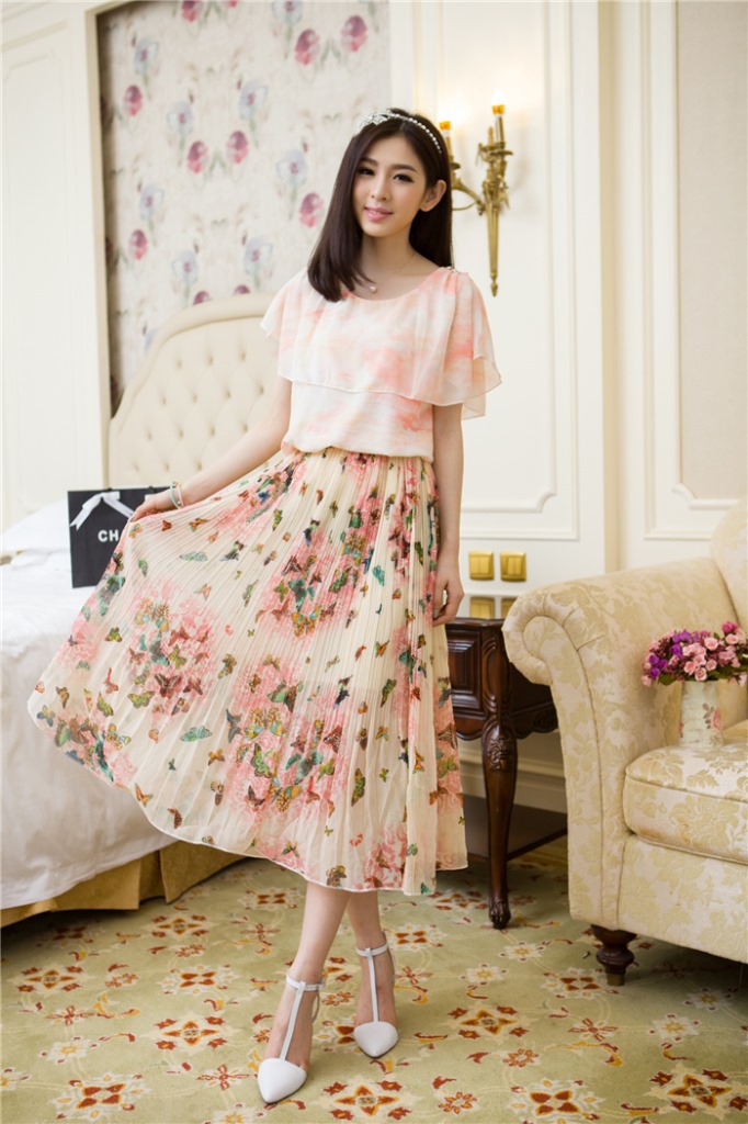 BM71151 BUTTERFLY SKIRT PINK
